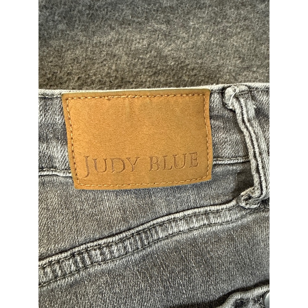 Judy Blue Skinny Jeans Size 7/28 Gray Preppy Party Distressed Raw Hem JB88792 - Picture 14 of 15